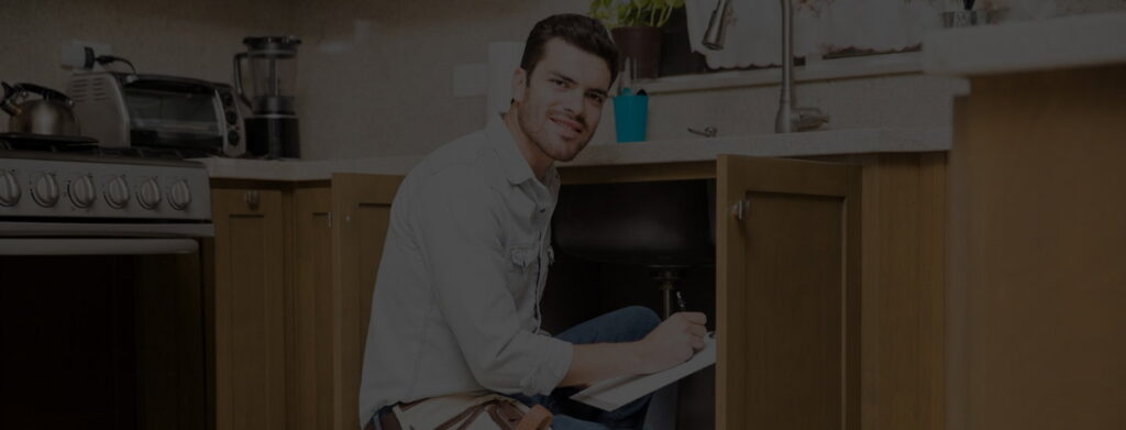 FlowRight Plumbing technician discussing service with a homeowner.